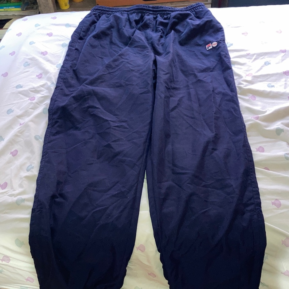 Vintage Fila Dark Blue Athletic Pants